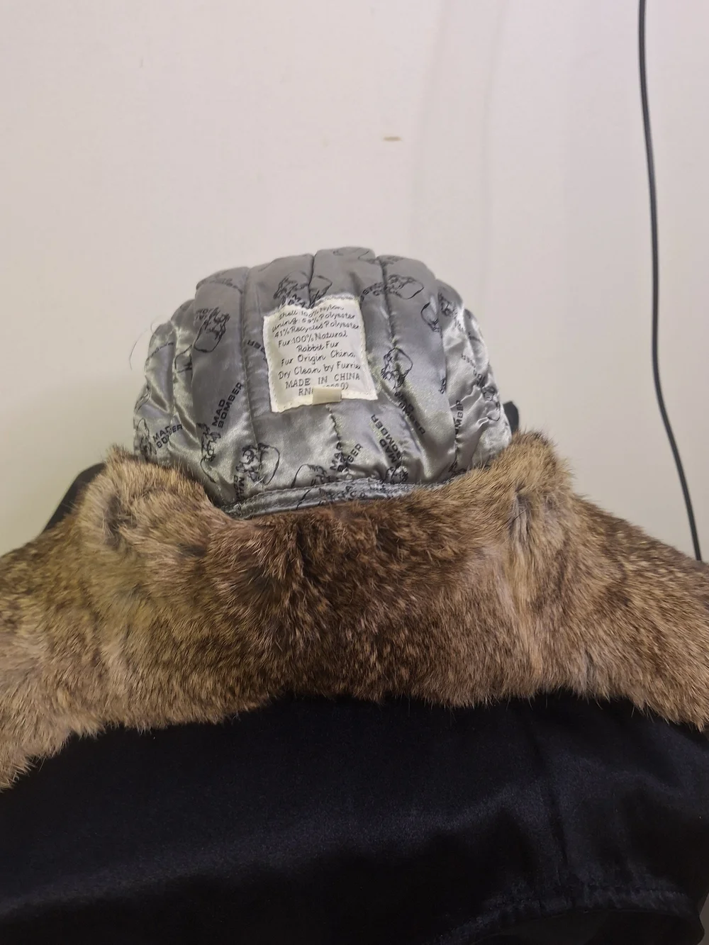 Kids Rabbit Fur Trapper Hat - Brown  Size Med